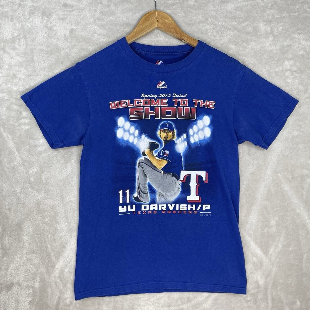 Majestic Texas Rangers Yu Darvish T Shirt Men's Small 2012 Debut Baseball